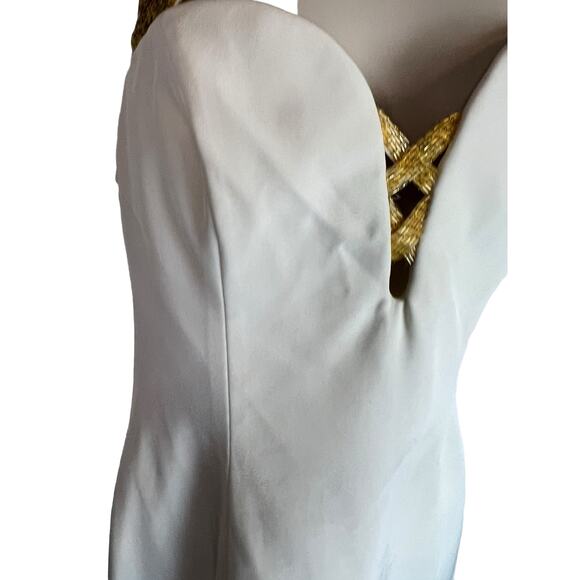 Niteline by Della Roufogali Beaded Halter Dress Vintage Cocktail 8 - Picture 11 of 14